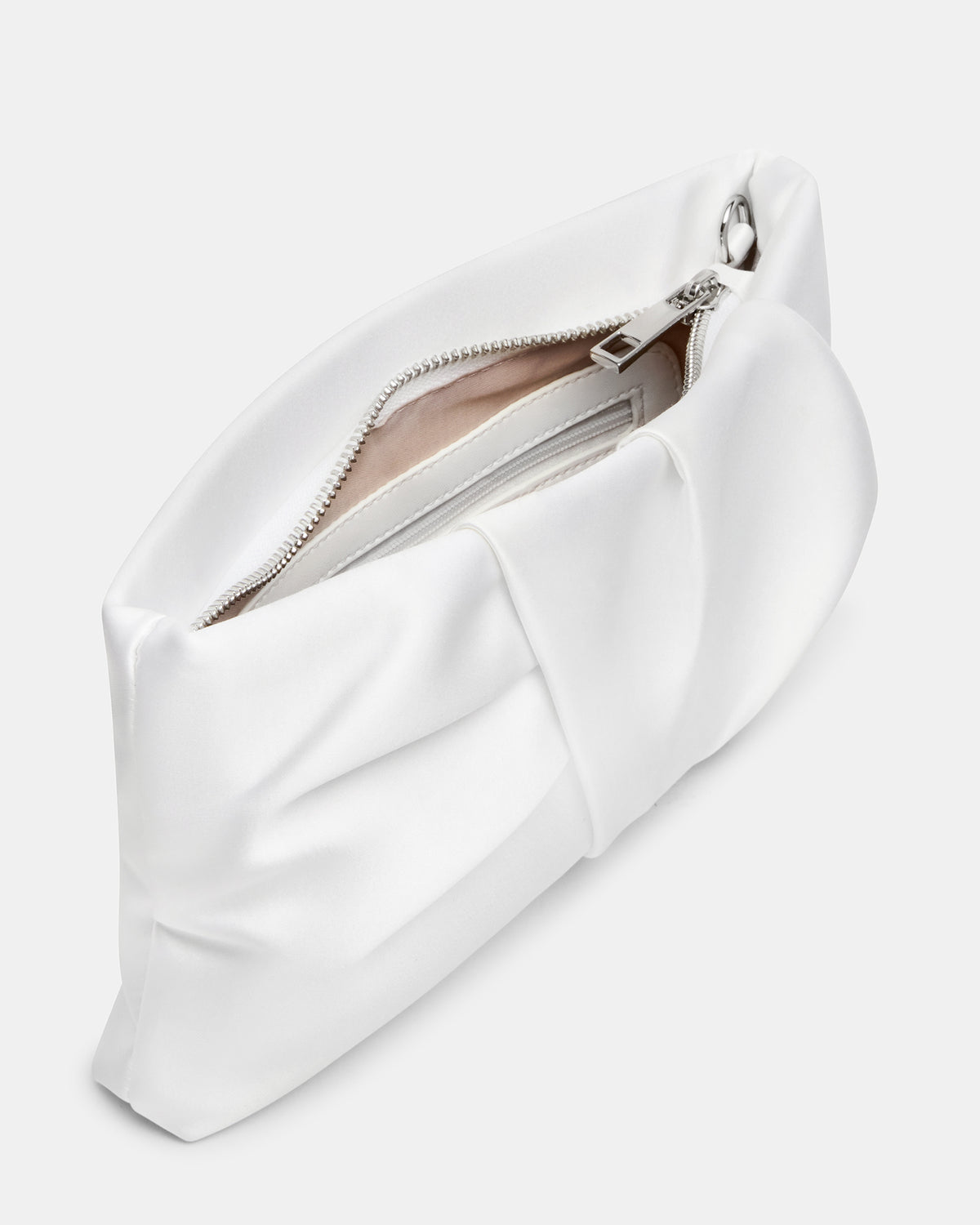 LILIA Bag White Elongated Pleated Crossbody Clutch Handbag | Steve Madden Value