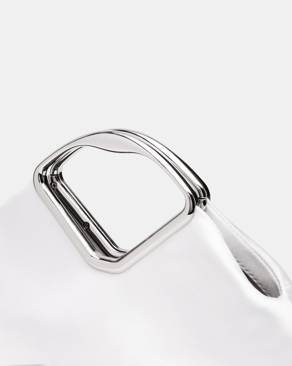BARBARA Bag White Soft Satin Metal Bracelet Crossbody Clutch Handbag | Steve Madden Recommended