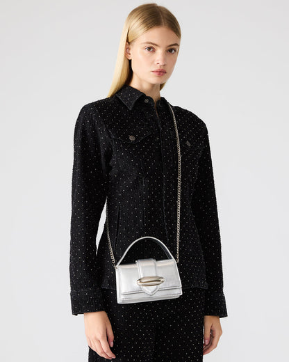 MISHELL Bag Silver Disco Top-Handle Mini Handbag | Steve Madden Trending