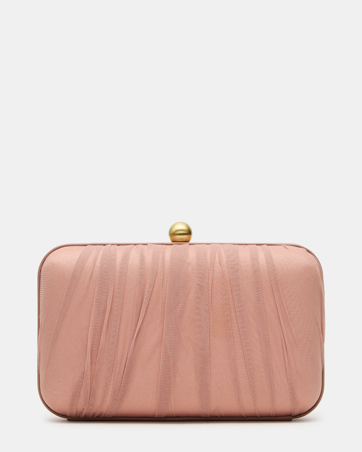 ELEGANT Bag Mocha Soft Frame Metal Mesh Crossbody Clutch Handbag | Steve Madden Essential