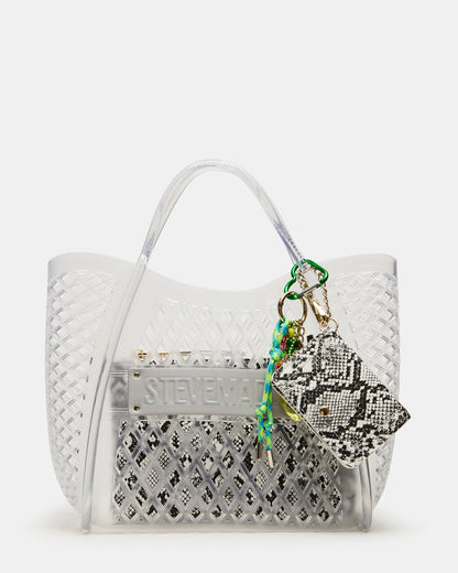 SUMMER Bag Clear Caged Jelly Top-Handle Tote Handbag | Steve Madden Trusted