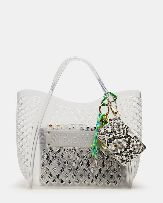 SUMMER Bag Clear Caged Jelly Top-Handle Tote Handbag | Steve Madden Trusted