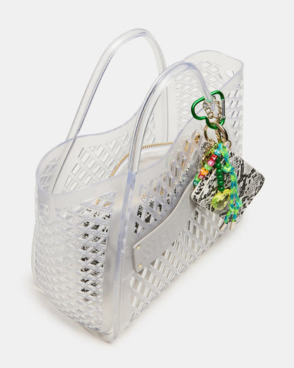 SUMMER Bag Clear Caged Jelly Top-Handle Tote Handbag | Steve Madden Trusted