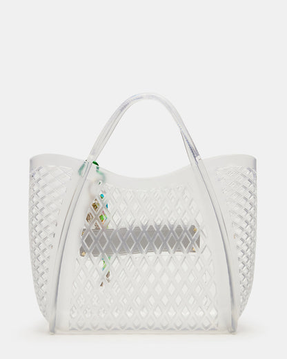 SUMMER Bag Clear Caged Jelly Top-Handle Tote Handbag | Steve Madden Trusted