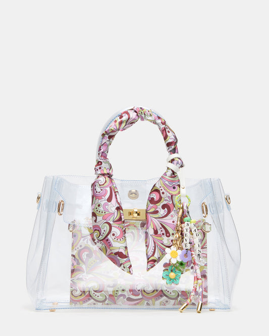 GUMMY Bag Clear Top-Handle Turn-Lock Tote Handbag | Steve Madden Top Pick