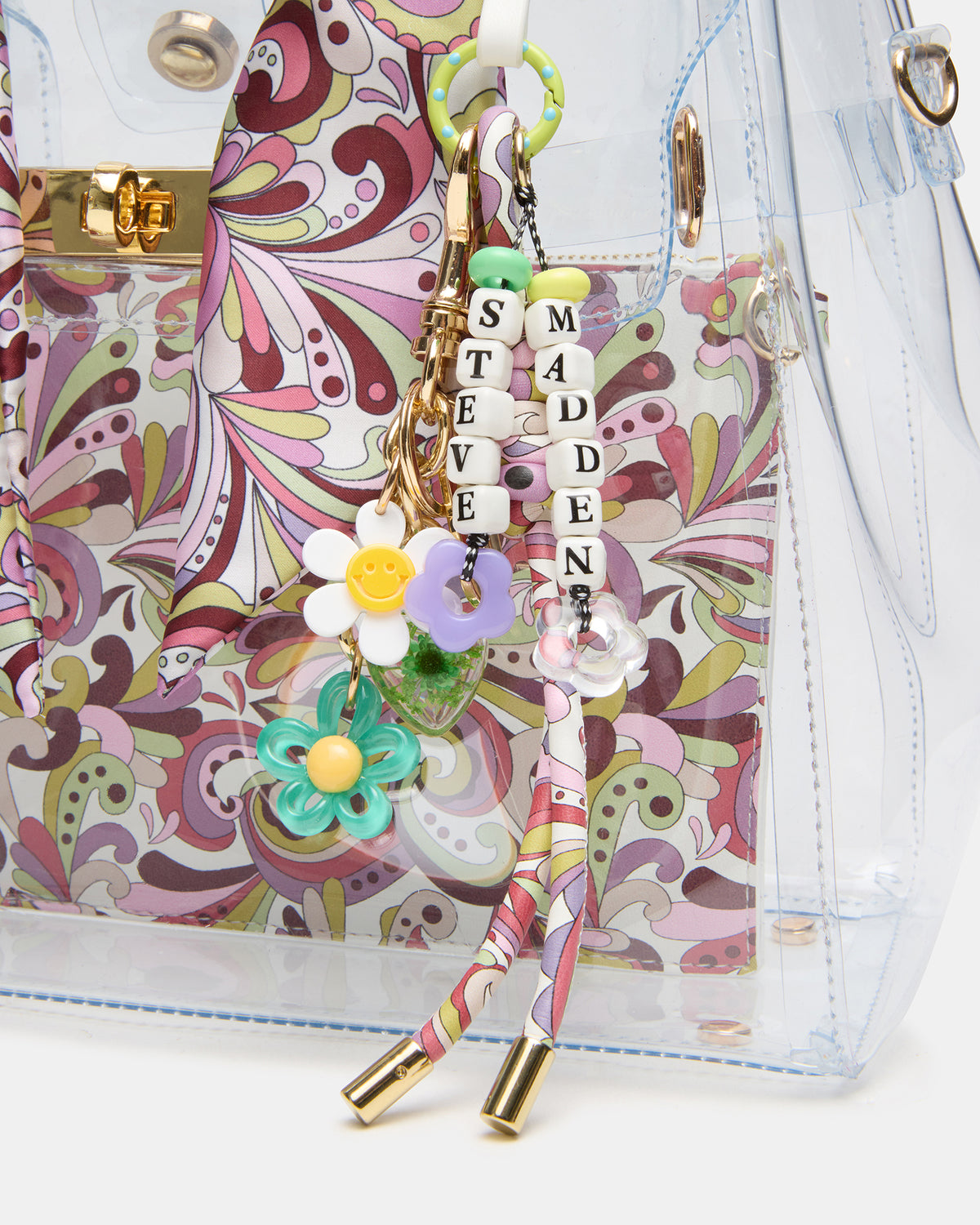 GUMMY Bag Clear Top-Handle Turn-Lock Tote Handbag | Steve Madden Top Pick