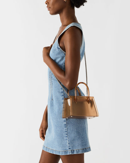 PEACH Jelly Bag Tan Mini Crossbody Top-Handle Handbag | Steve Madden Latest