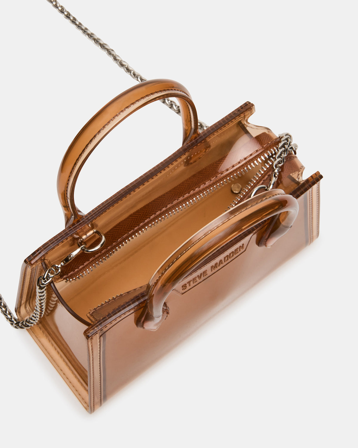 PEACH Jelly Bag Tan Mini Crossbody Top-Handle Handbag | Steve Madden Latest