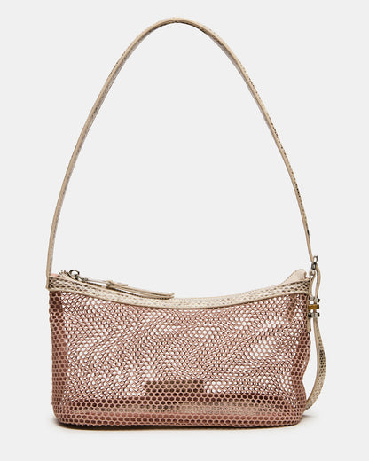VIXEN Bag Blush Shoulder Strap Mesh Structured Bottom Women's Handbag | Steve Madden Signature