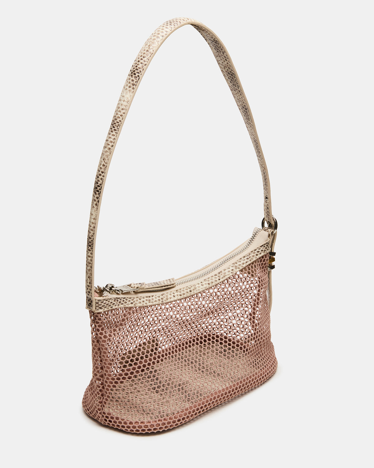 VIXEN Bag Blush Shoulder Strap Mesh Structured Bottom Women's Handbag | Steve Madden Signature