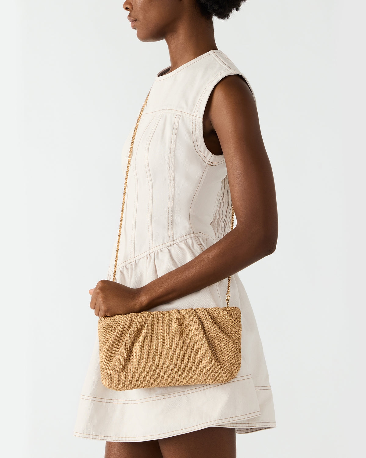 PALOMAA Bag Natural Straw Clutch Crossbody Handbag | Steve Madden Best Price