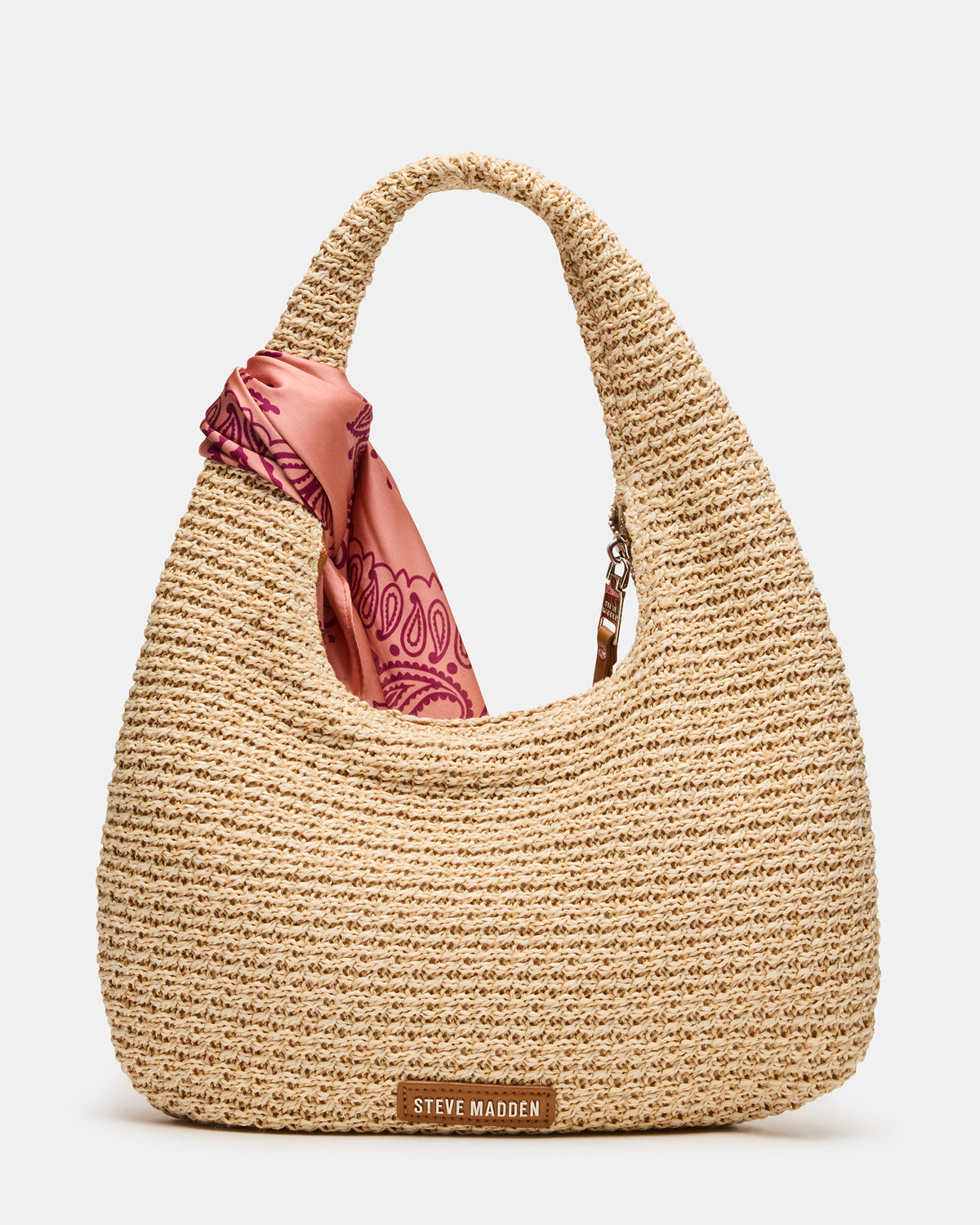 DAENA Bag Natural Crescent Shaped Straw Shoulder Bag | Steve Madden Everyday