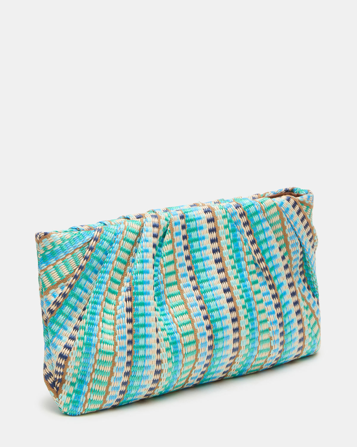 PALOMAA Bag Blue/Multi Straw Clutch Crossbody Handbag | Steve Madden Signature