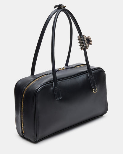CANDICE Bag Black Shoulder Strap Box Satchel Handbag | Steve Madden Trending