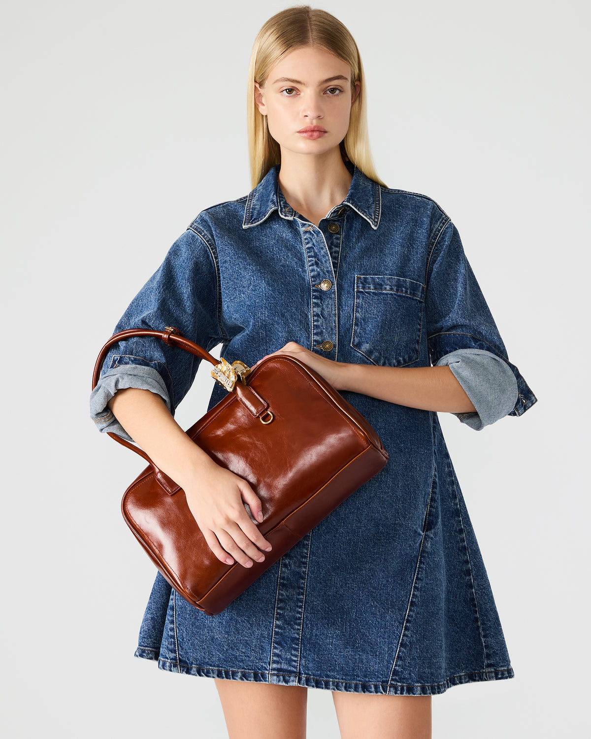 CANDICE Bag Black Shoulder Strap Box Satchel Handbag | Steve Madden Trending