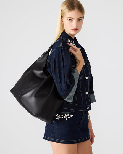 COLLINS Bag Black Hobo Slouchy Shoulder Strap Tote Handbag | Steve Madden Essential