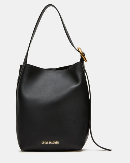 SOFIEE Bag Black Leather Shoulder Strap Bucket Tote Handbag | Steve Madden Great Value