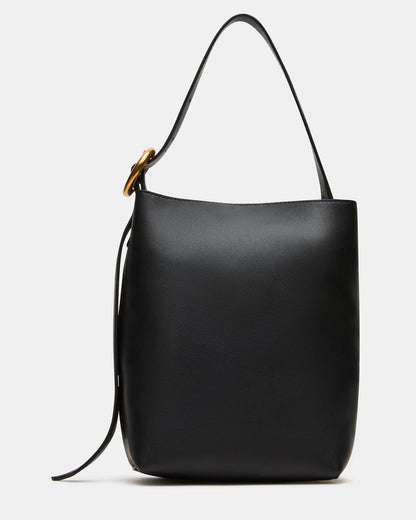 SOFIEE Bag Black Leather Shoulder Strap Bucket Tote Handbag | Steve Madden Great Value