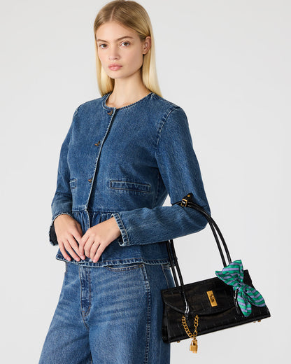 MILAN Bag Black Elongated Menswear-Inspired Shoulder Strap Handbag | Steve Madden Recommended