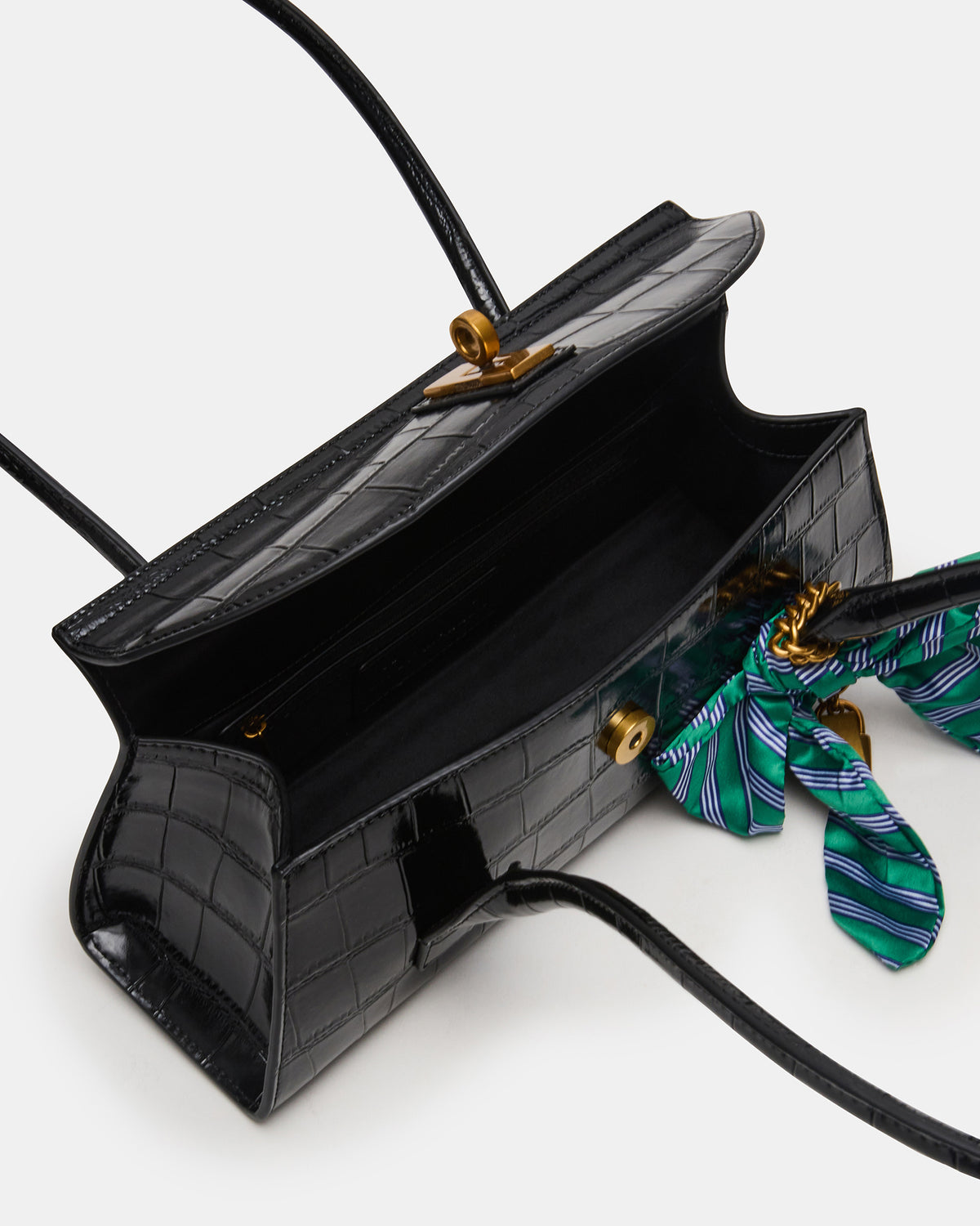 MILAN Bag Black Elongated Menswear-Inspired Shoulder Strap Handbag | Steve Madden Recommended