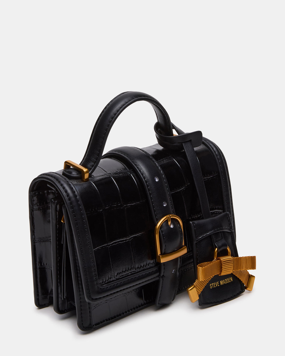 CLARK Bag Black Structured Top-Handle Mini Handbag | Steve Madden Recommended