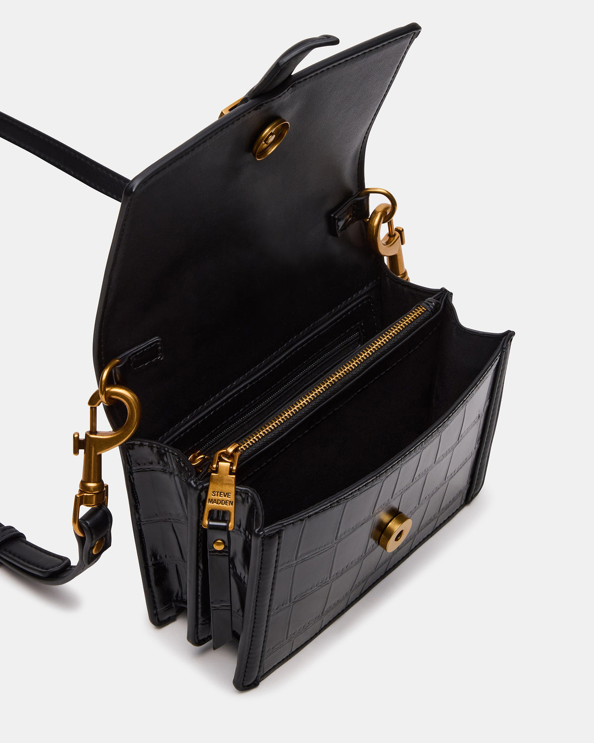 CLARK Bag Black Structured Top-Handle Mini Handbag | Steve Madden Recommended