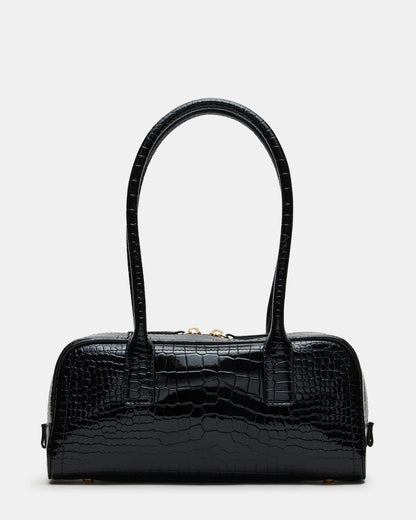 ANISE Bag Black Crocodile Elongated Shoulder Strap Handbag | Steve Madden Smart Buy