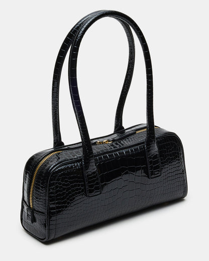 ANISE Bag Black Crocodile Elongated Shoulder Strap Handbag | Steve Madden Smart Buy