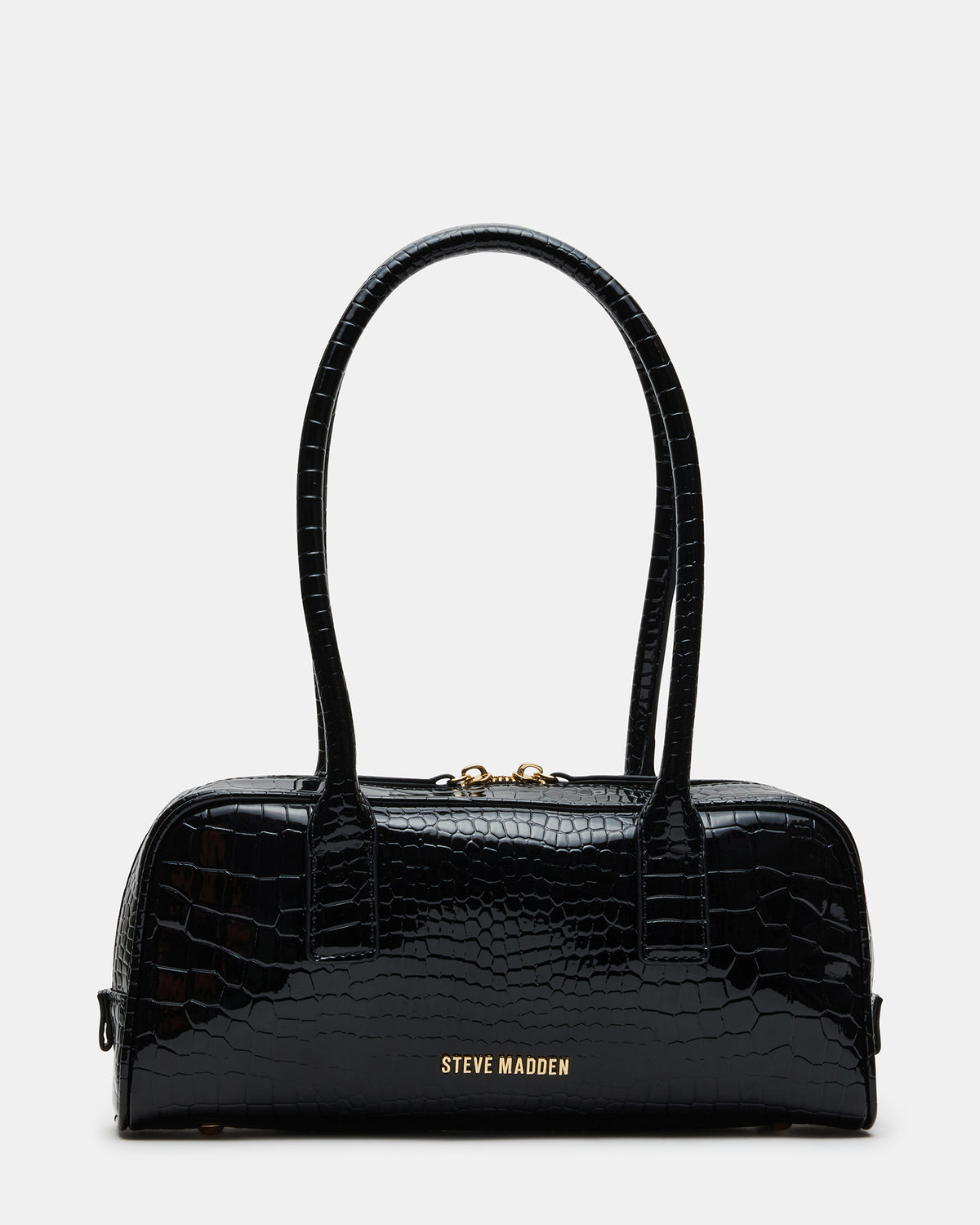 ANISE Bag Black Crocodile Elongated Shoulder Strap Handbag | Steve Madden Smart Buy