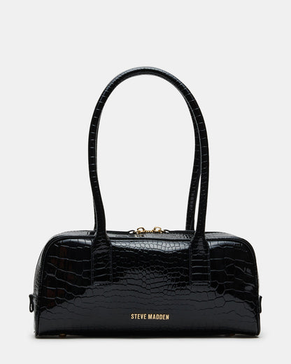 ANISE Bag Black Crocodile Elongated Shoulder Strap Handbag | Steve Madden Smart Buy