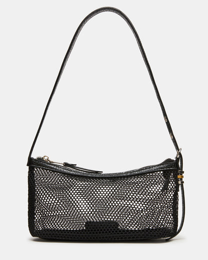 VIXEN Bag Black Shoulder Strap Mesh Structured Bottom Women's Handbag | Steve Madden Latest