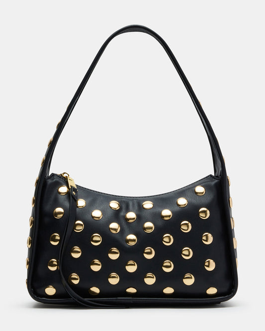 CHEYANN Bag Black Hobo Dome-Studded Shoulder Strap Women's Handbag | Steve Madden Recommended