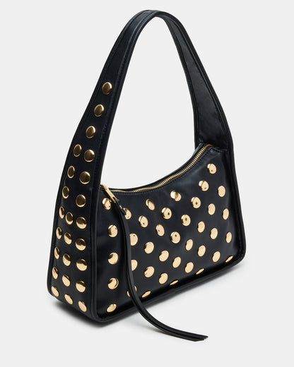 CHEYANN Bag Black Hobo Dome-Studded Shoulder Strap Women's Handbag | Steve Madden Recommended