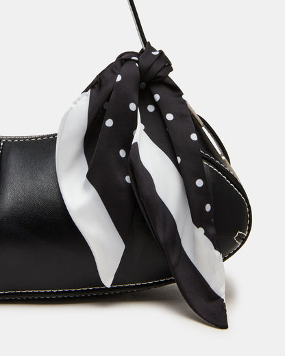 ROXEY Bag Black Crescent-Shaped Top-Zipper Shoulder Strap Handbag | Steve Madden Best Price