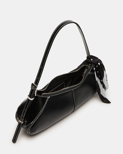 ROXEY Bag Black Crescent-Shaped Top-Zipper Shoulder Strap Handbag | Steve Madden Best Price
