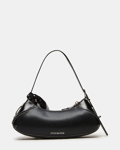 ROXEY Bag Black Crescent-Shaped Top-Zipper Shoulder Strap Handbag | Steve Madden Best Price
