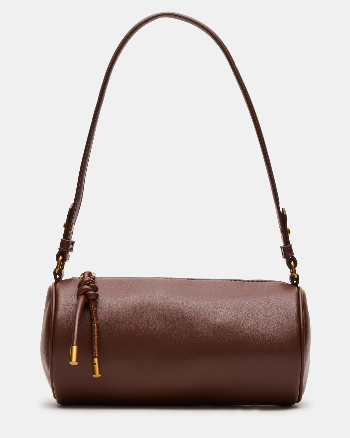 PRIYA Bag Brown Mini Barrel Shoulder Handbag | Steve Madden Signature
