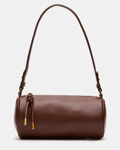 PRIYA Bag Brown Mini Barrel Shoulder Handbag | Steve Madden Signature