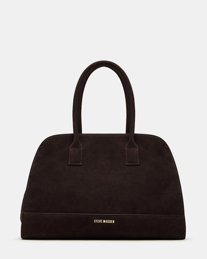 HEIDEE Bag Brown Suede | Women's Shoulder Strap Tote Handbag | Steve Madden Trusted
