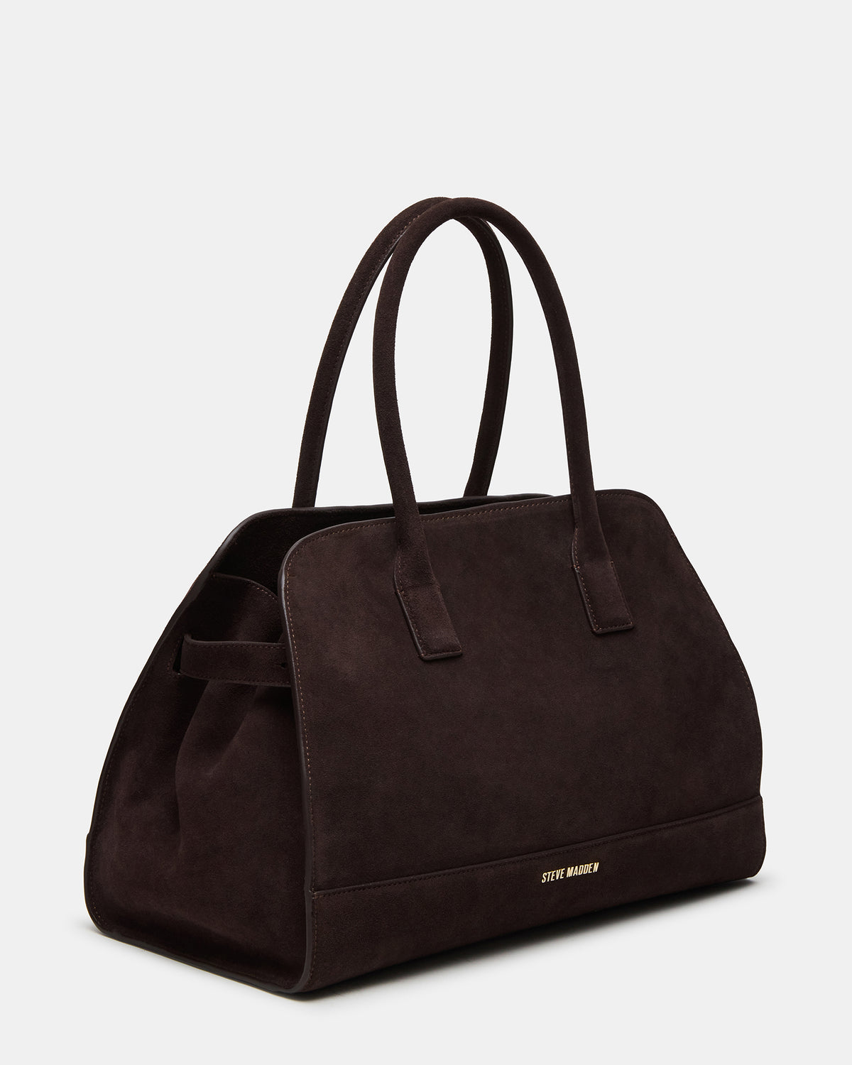 HEIDEE Bag Brown Suede | Women's Shoulder Strap Tote Handbag | Steve Madden Trusted