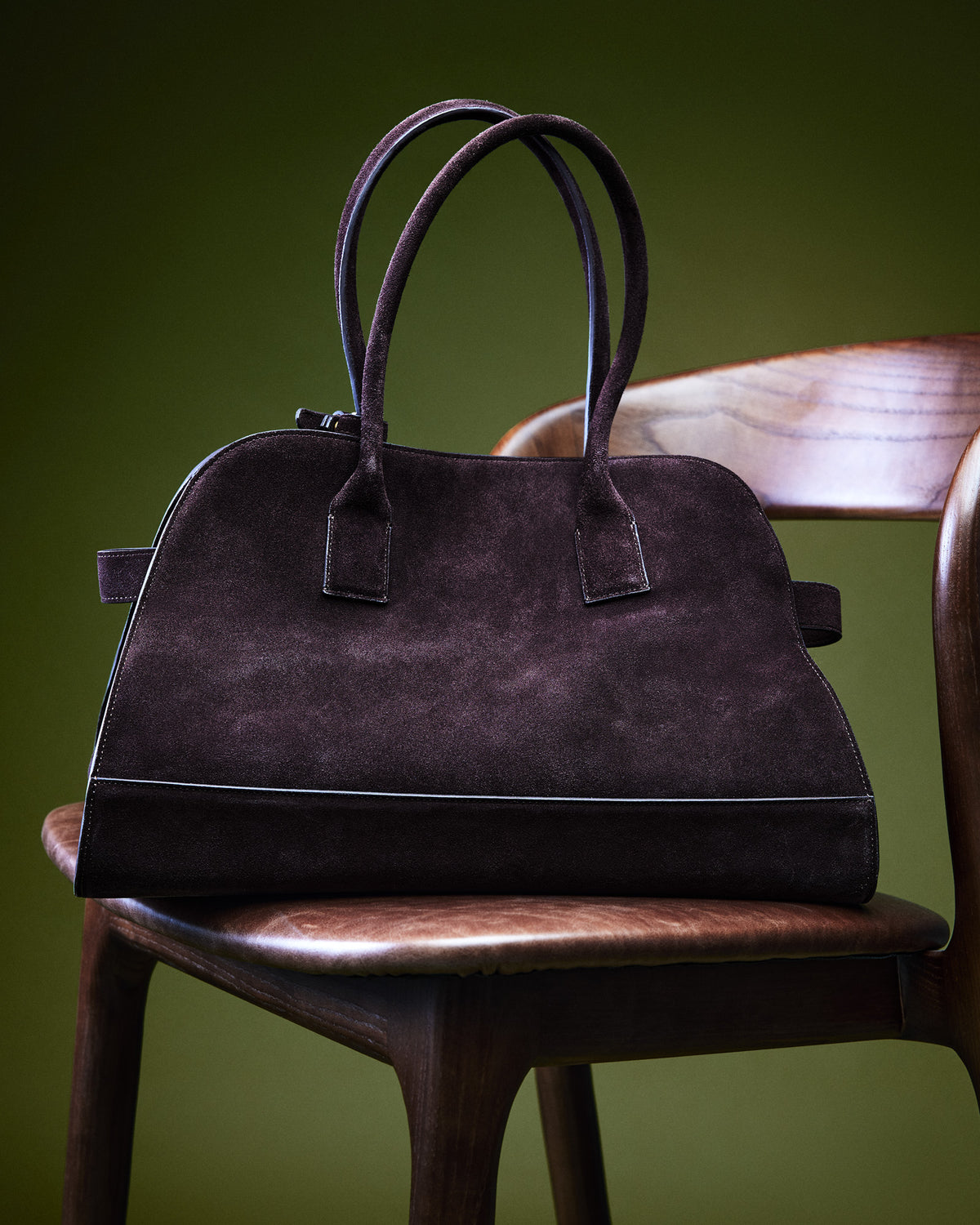 HEIDEE Bag Brown Suede | Women's Shoulder Strap Tote Handbag | Steve Madden Trusted