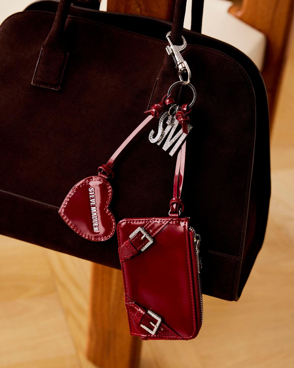 HEIDEE Bag Brown Suede | Women's Shoulder Strap Tote Handbag | Steve Madden Trusted