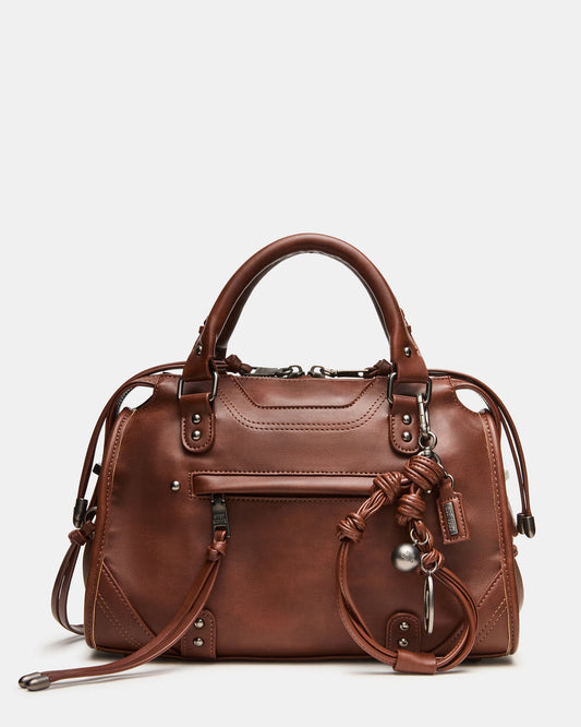 RIGGS BAG RUST Slouchy Top-Handle Crossbody Satchel Handbag | Steve Madden Sale