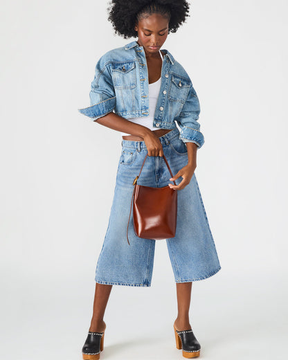SOFIEE Bag Rust Leather Shoulder Strap Bucket Tote Handbag | Steve Madden Customer Favorite