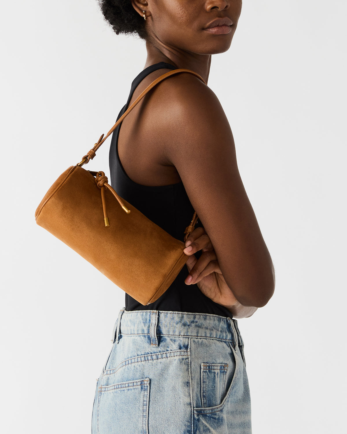 PRIYA Bag Tobacco Mini Barrel Shoulder Handbag | Steve Madden Trusted