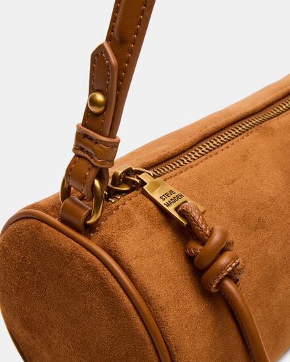 PRIYA Bag Tobacco Mini Barrel Shoulder Handbag | Steve Madden Trusted