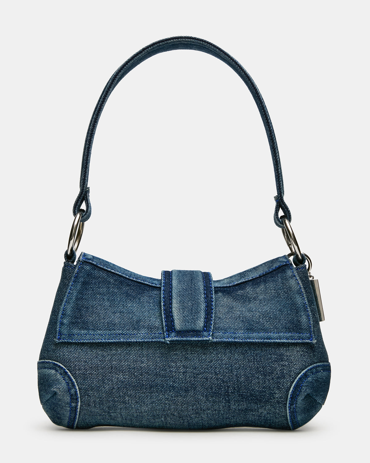 ALBANY Bag Denim/Blue Western-Inspired Denim Shoulder Handbag | Steve Madden Classic