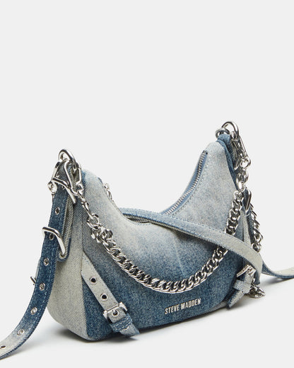 VITAL Denim Fabric Women's Shoulder Bag | Steve Madden Trusted