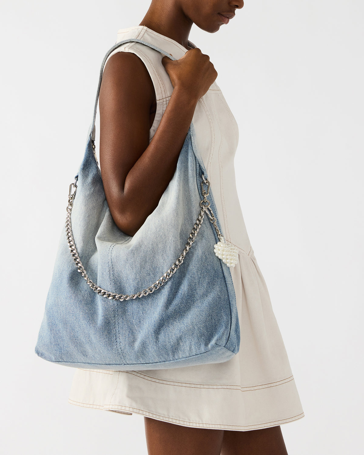 KREWE Bag Denim Slouchy Hobo Shoulder Strap Tote Handbag | Steve Madden Top Pick