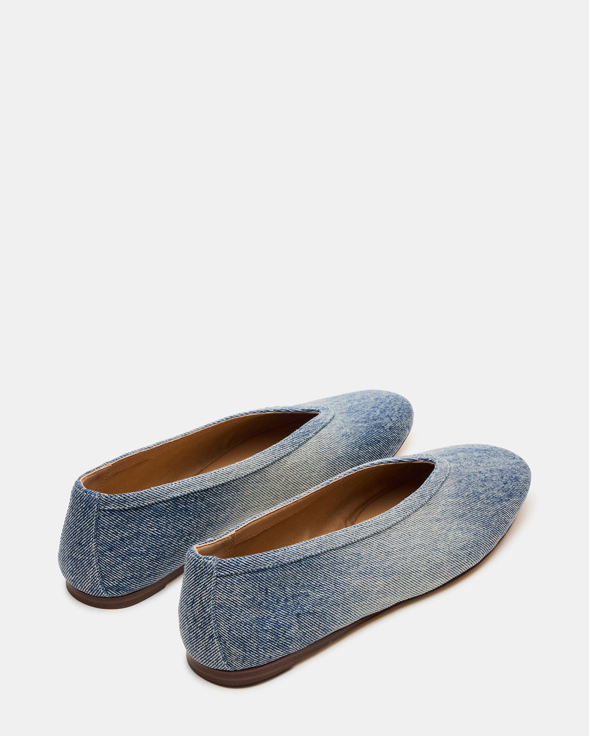 LENI Denim Fabric Square-Toe Ballet Women's Flat | Steve Madden Best Seller